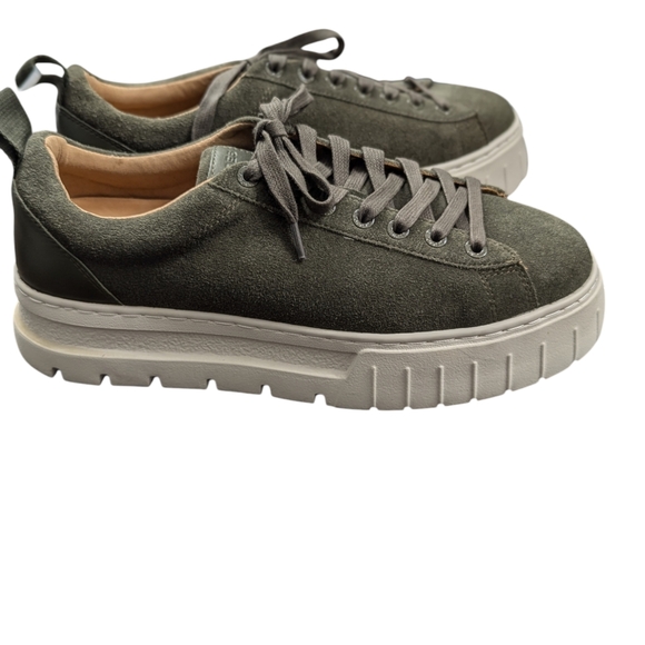 J/Slides NYC | Women's Suede Roger J/Slides Sneakers | Green-Cactus | Size 10 - Picture 13 of 15